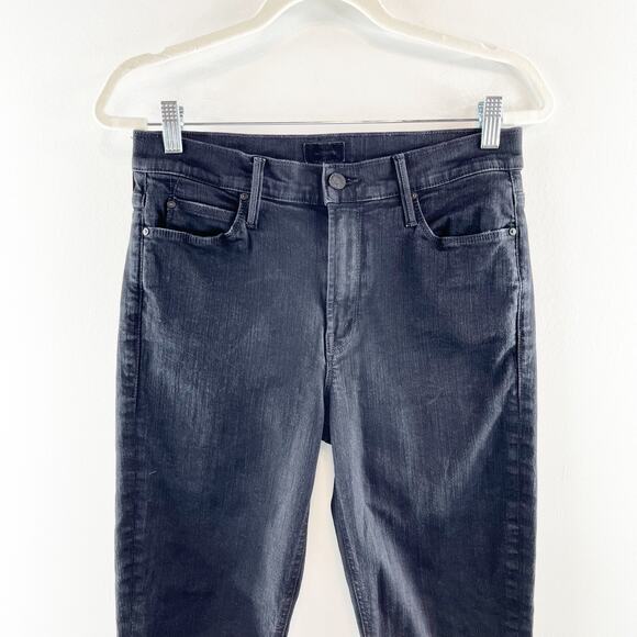 Mother The Mid Rise Dazzler Crop Ankle Jeans Not Guilty Wash Black 29 / 8 - Picture 5 of 12